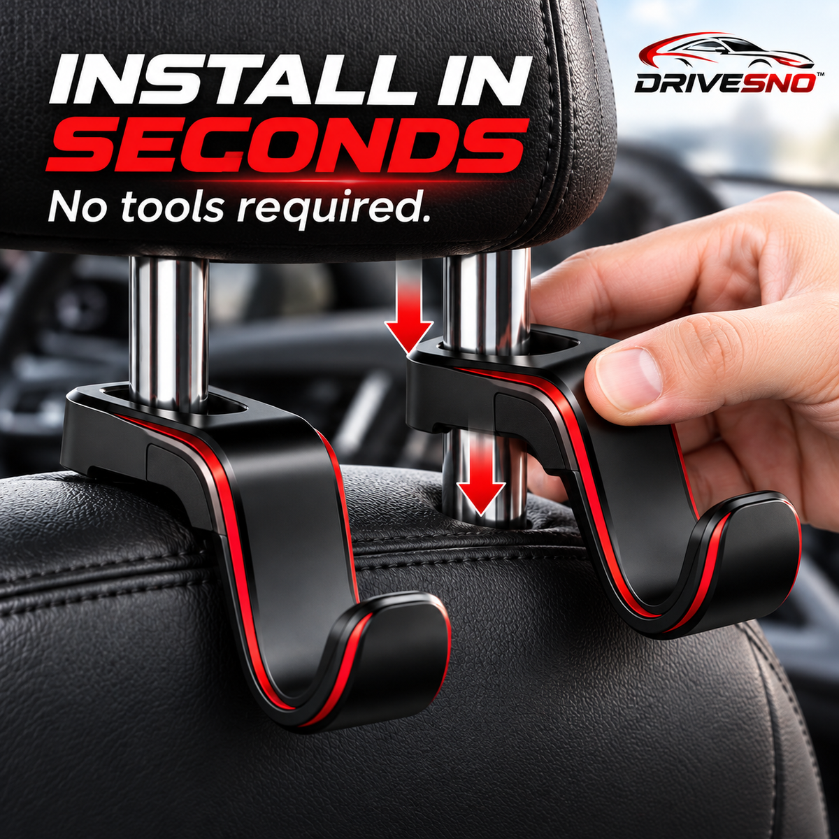 DRIVESNO™ Headrest Hook