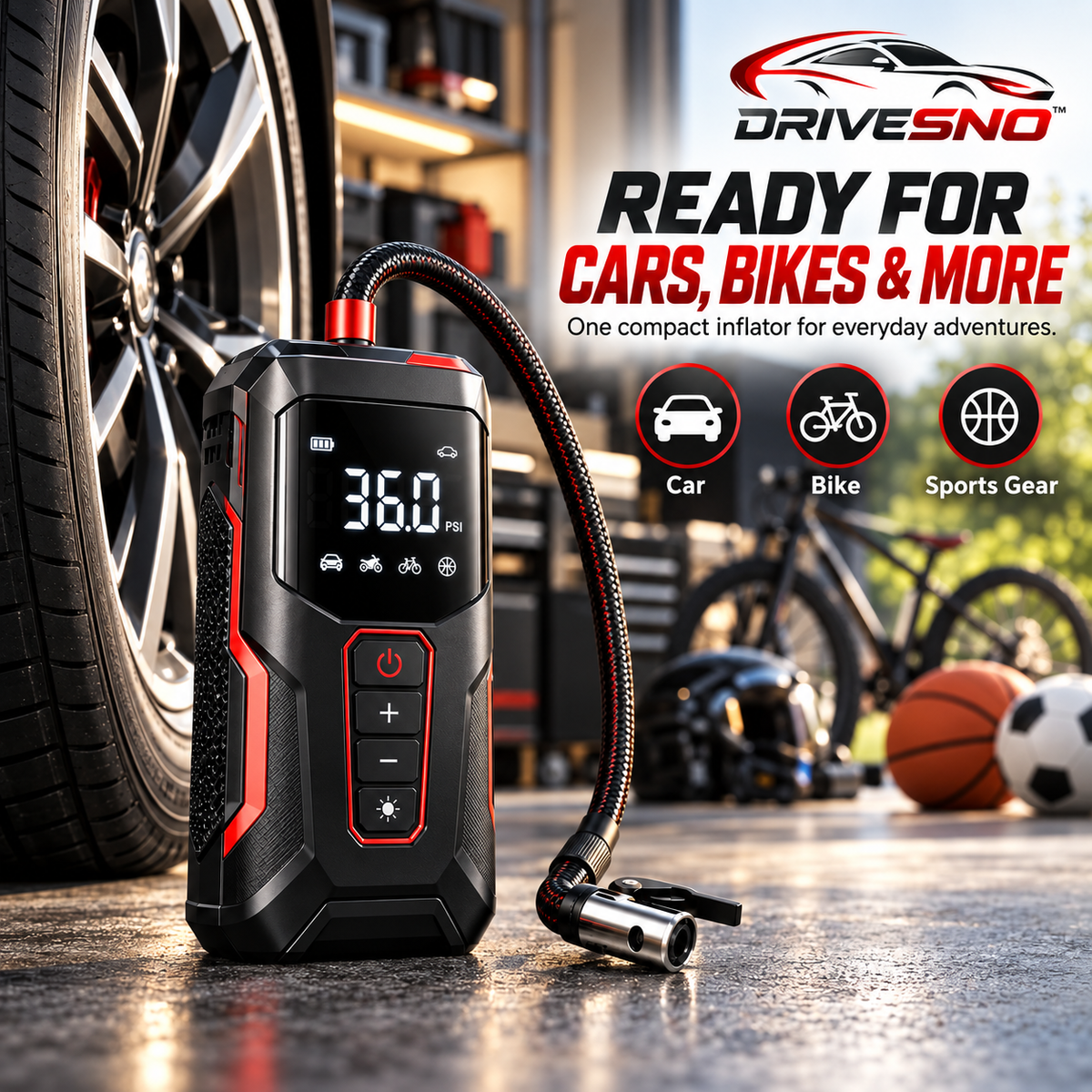 DRIVESNO™ Tire Inflator