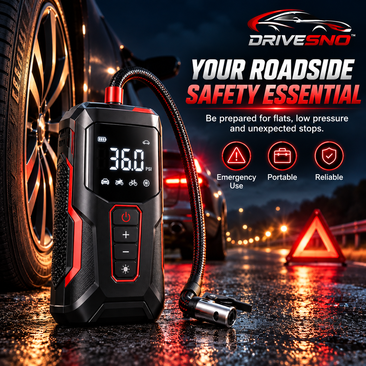 DRIVESNO™ Tire Inflator