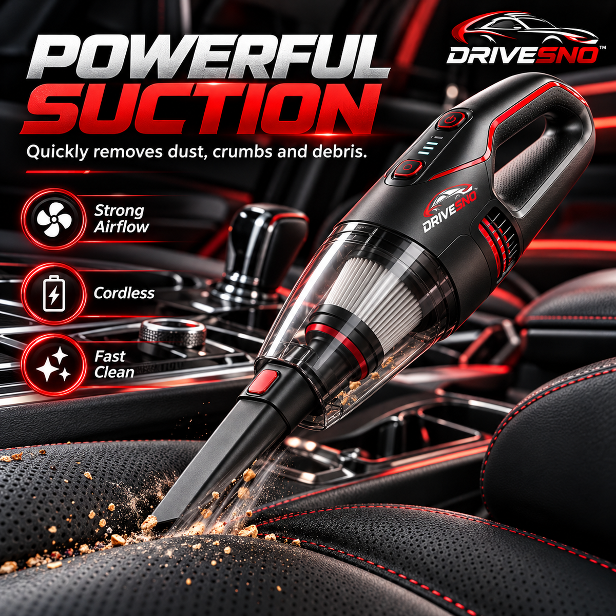 DRIVESNO™ Car Vacuum