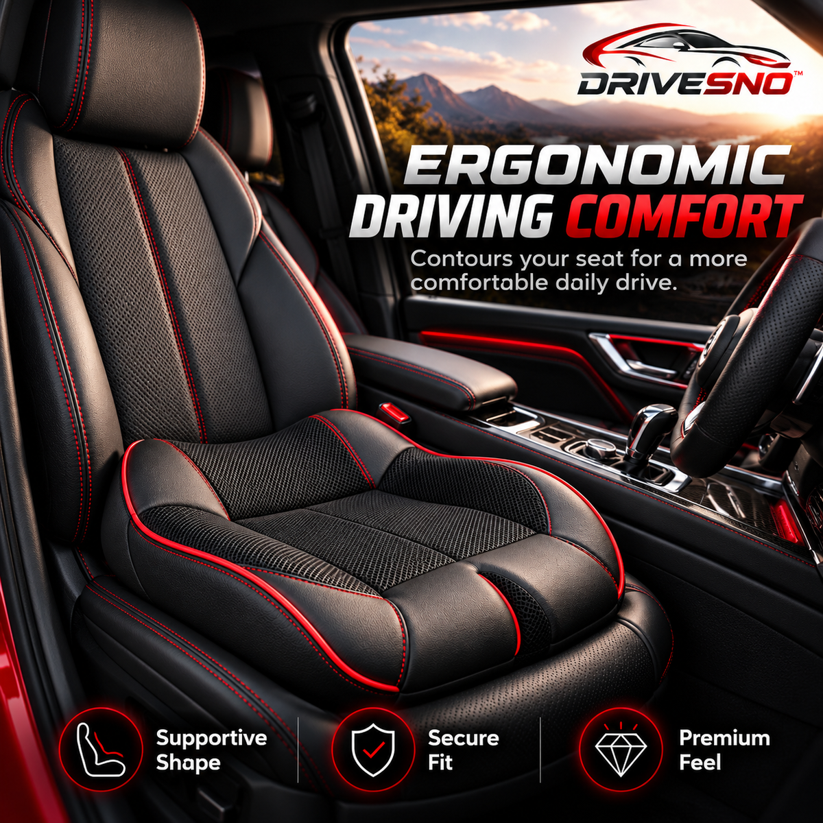 DRIVESNO™ Seat Cushion
