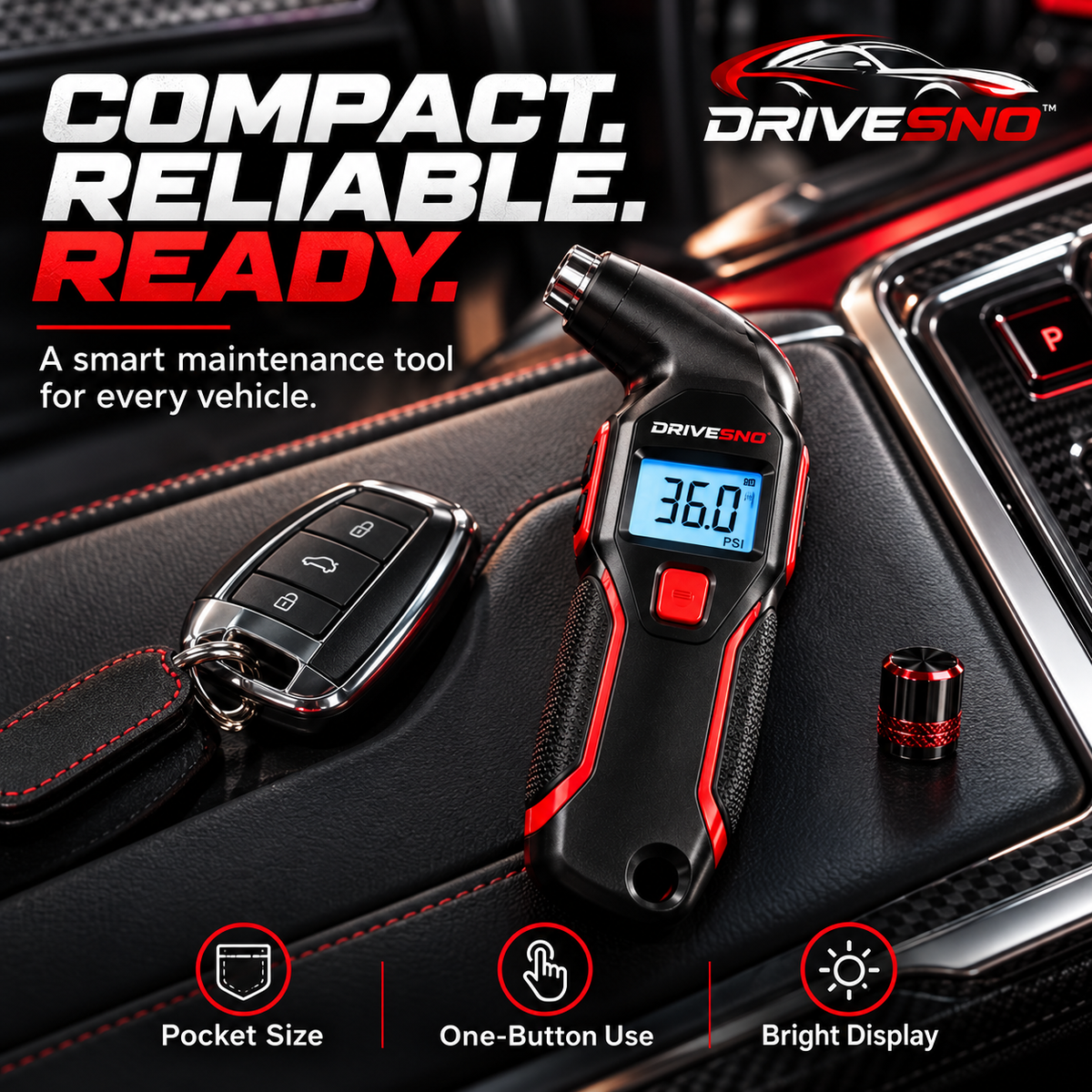 DRIVESNO™ Tire Gauge