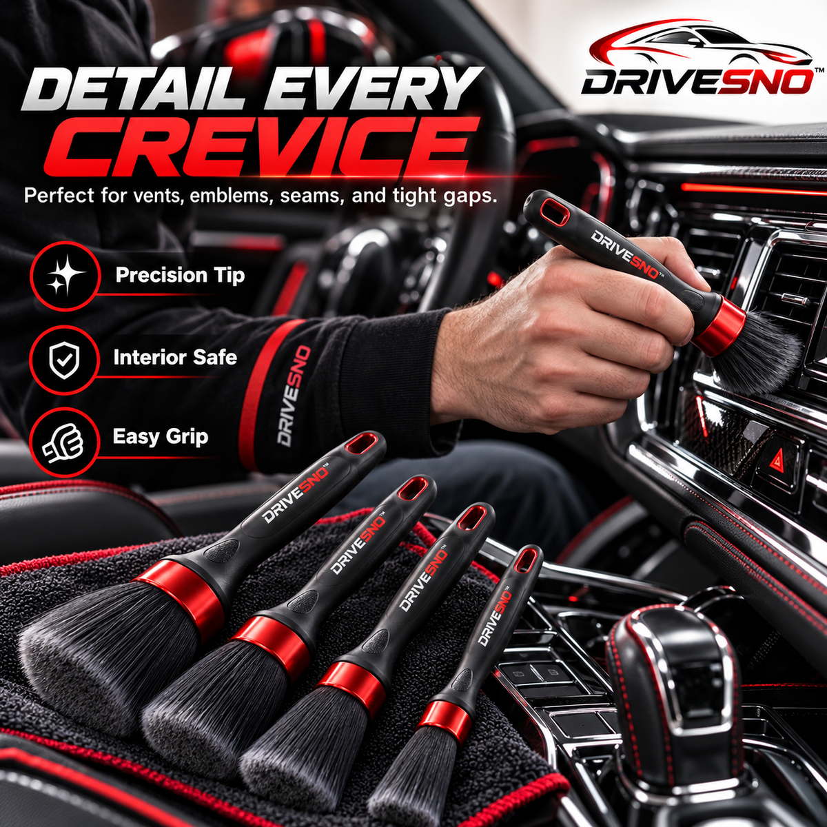 DRIVESNO™ Detailing Brush